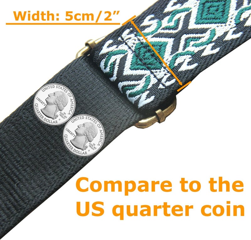 Yiaizhuo Ethnic 2" Wide Women's Purse Strap Replacement Crossbody Canvas Bags Shoulder Guitar Straps for Handbag Adjustable - Image 4
